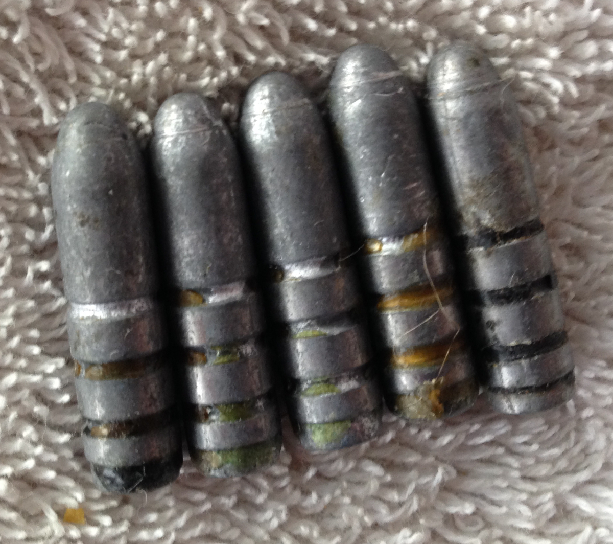 .311 DIAMETER 218 GRAIN WHEEL WEIGHT HAND CAST 311284 LYMAN MOULD 1987