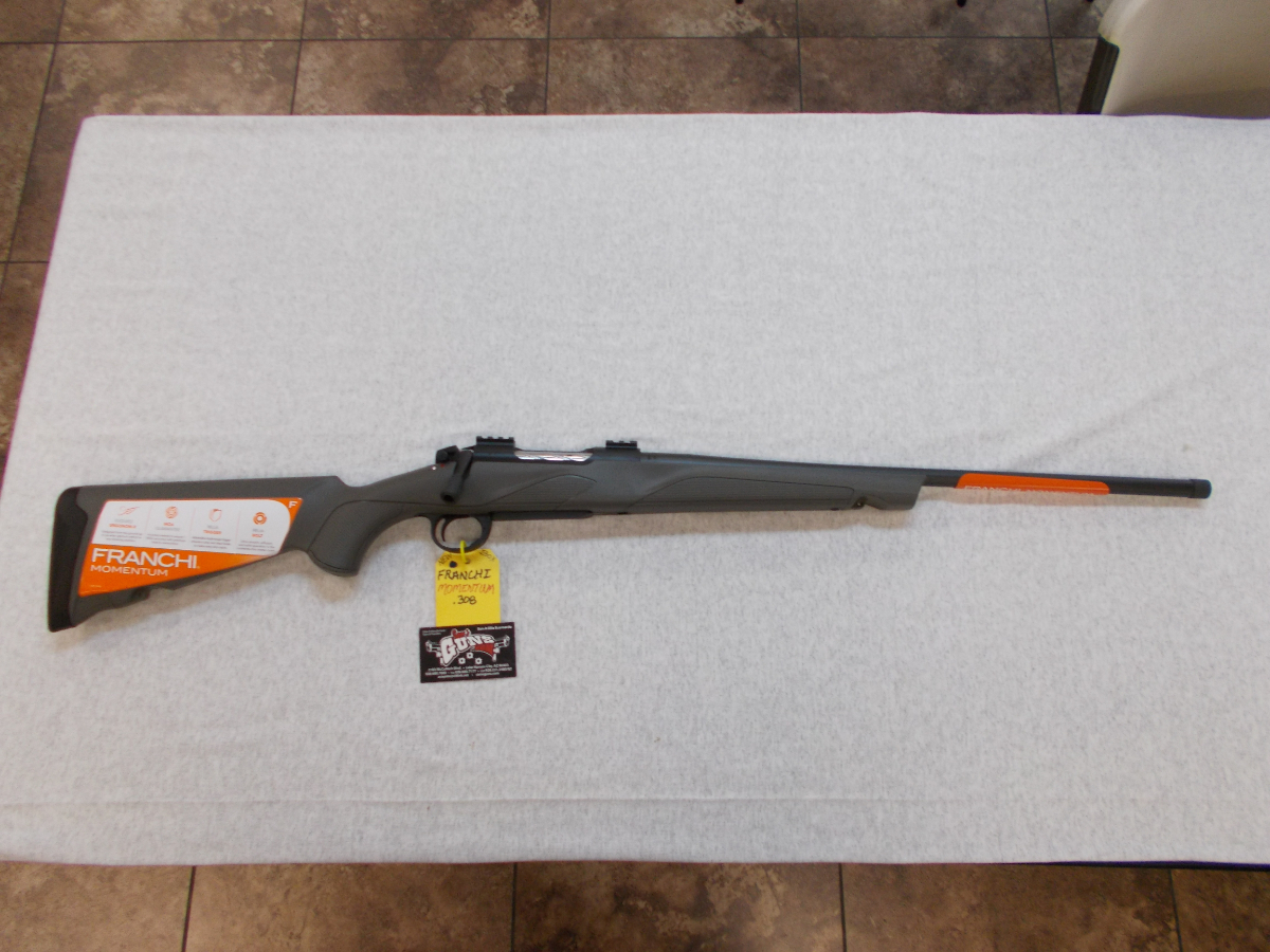 Franchi Momentum Grey w/ black barrel, muzzle, and scope mount rail