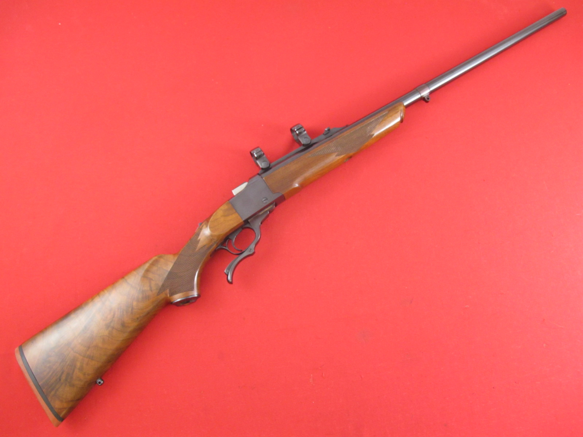 Ruger No 1 240 Wby Mag, 26in Blue/Wood, W/Rings, No Reserve .240 Wby ...