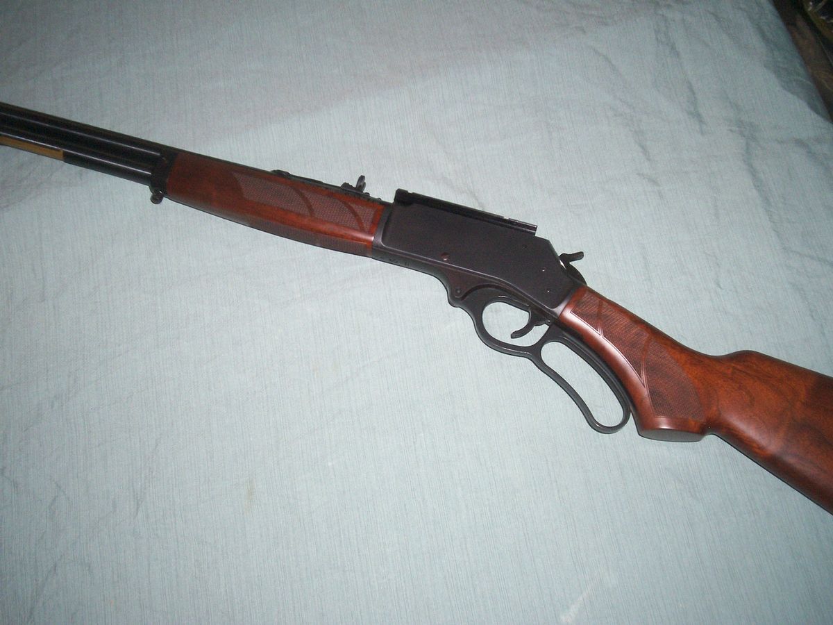 Henry (blue steel) Lever Action 45/70 Walnut stock, scope bases+ ...