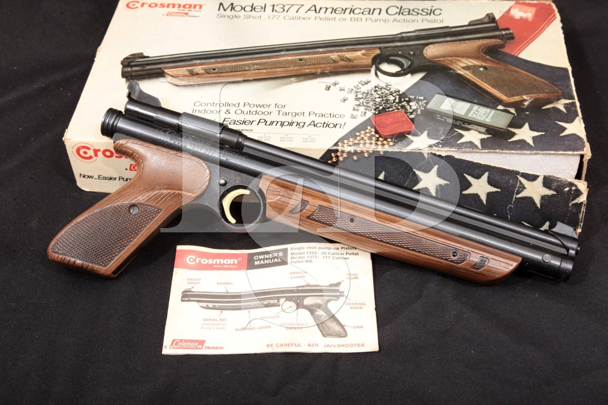Crosman 1377 American Classic, Blue 10" Single Shot Pump Action .177