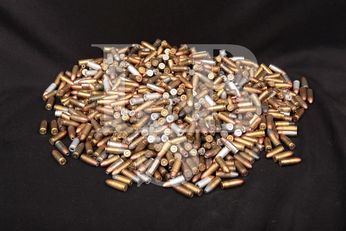 22 Pounds 9mm 9x19 Nato Reloaded Ammunition Mixed Brass Nickel Steel