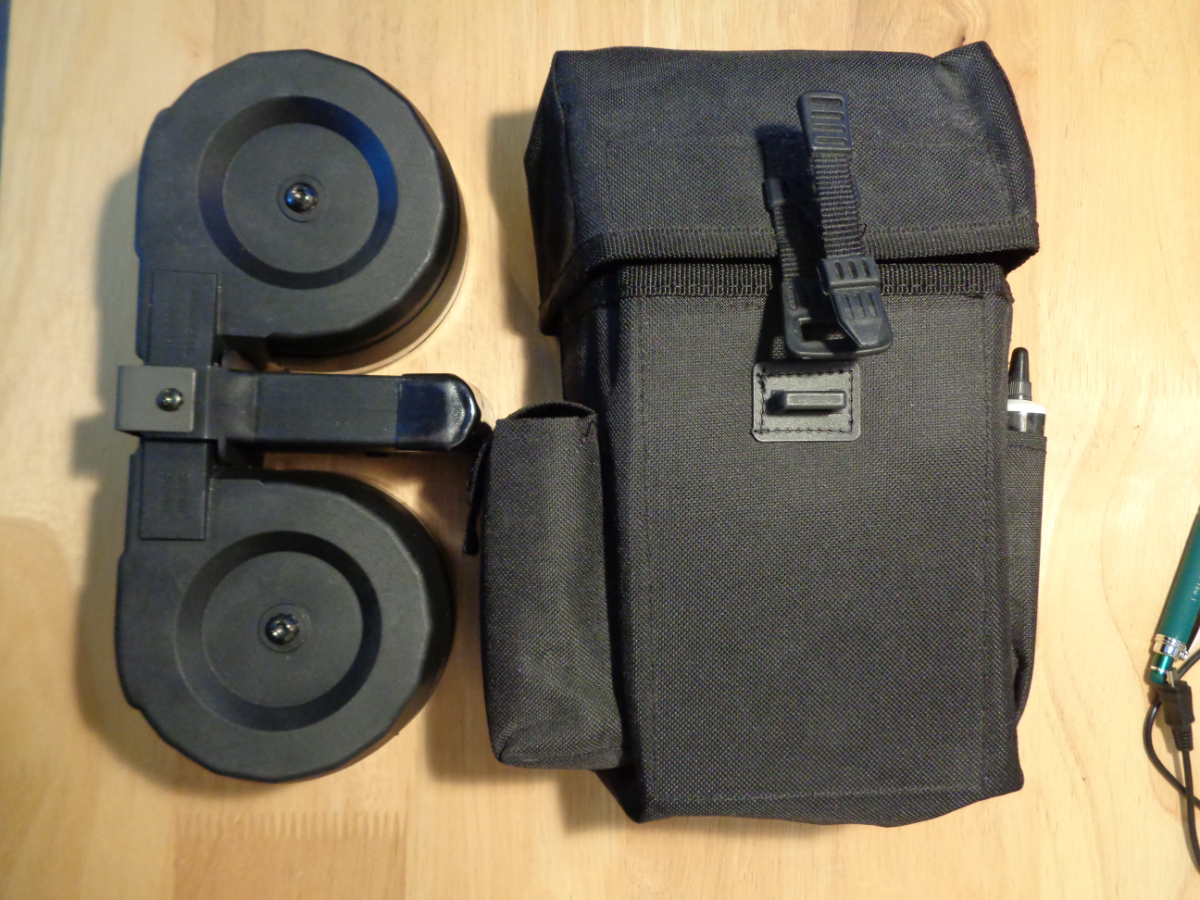 AR15 Drum Magazine kit, .223 Remington/5.56 NATO, 100 Rounds Clear cover, to see the rounds