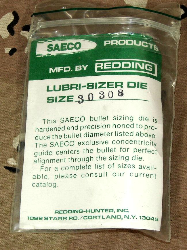 Saeco / Redding 308 Lub/Sizer Die (Red8308) S .308 Win. For Sale at