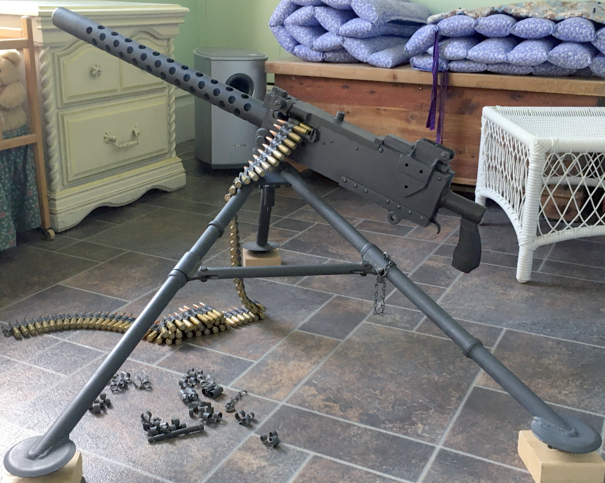 Privately Made Browning 1919A4 Semi Auto Machine Gun with Tripod, Links